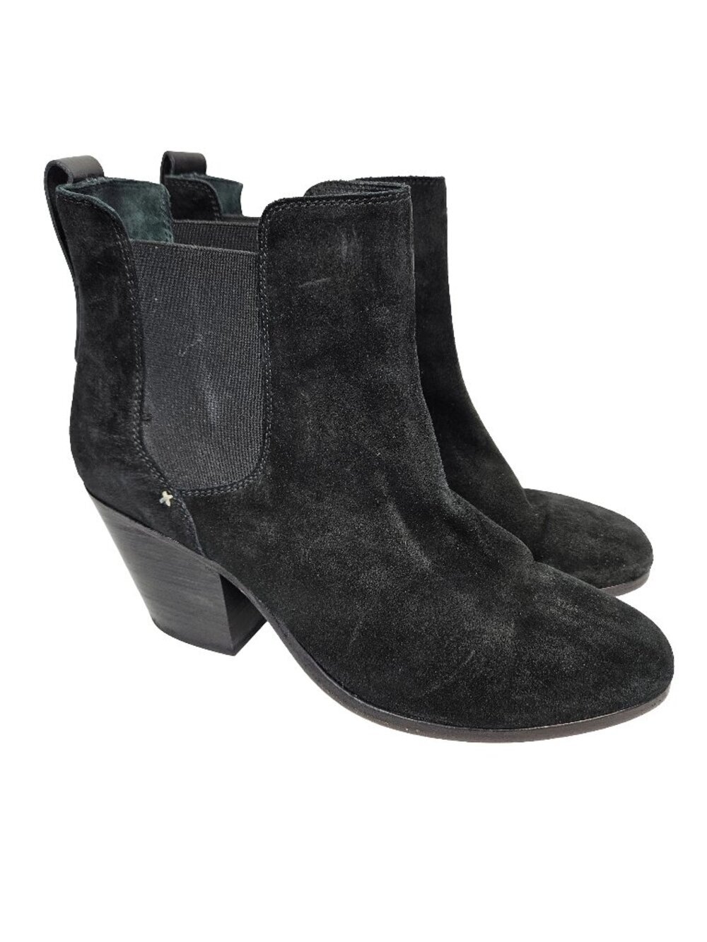 Rag & Bone Devon Black Suede Leather Pull On Ankle Boot EU 41/US 10.5